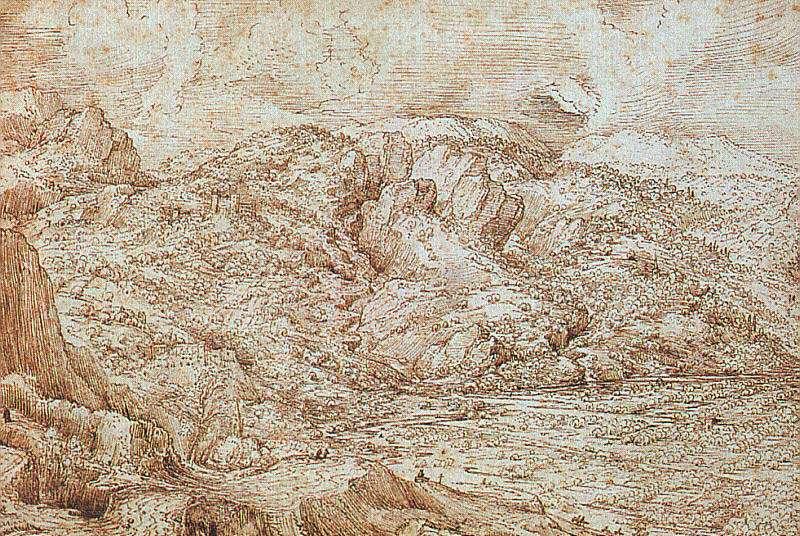 BRUEGEL, Pieter the Elder Landscape of the Alps Germany oil painting art